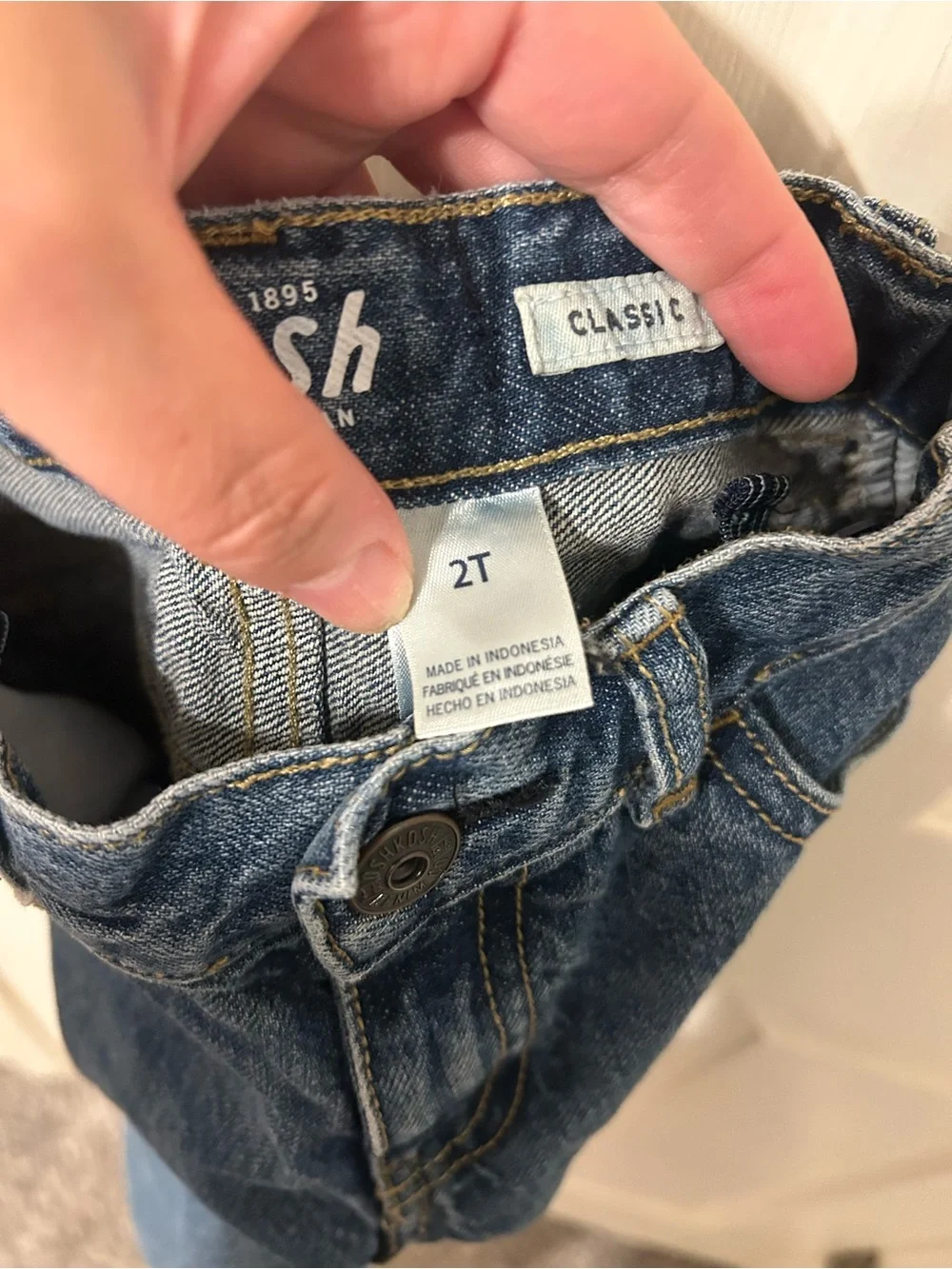 Toddler Boys, OshKosh B'gosh, Blue Denim Jeans, Adjustable Waist, 2T